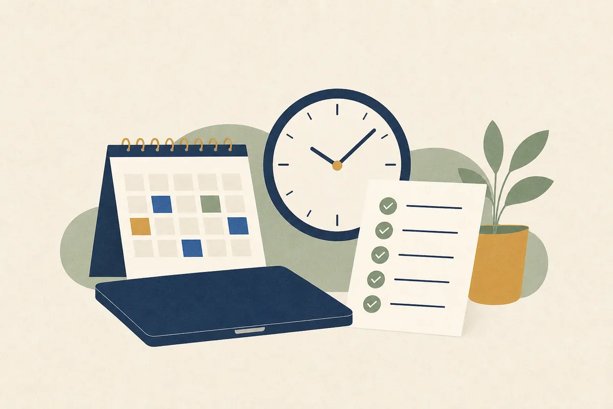 Illustration d'un planning de préparation MBB concilié avec un emploi à temps plein